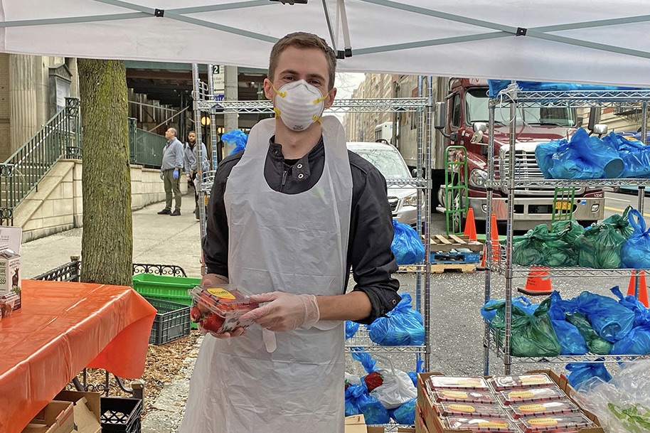 Lance Nelson volunteering in NY