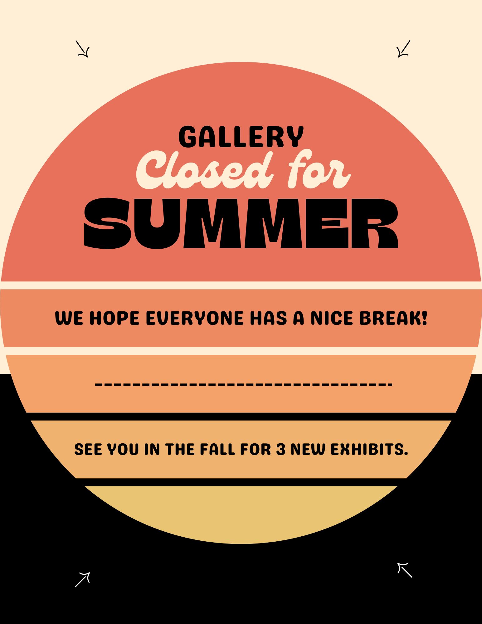 Closed for summer