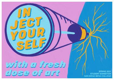 flyer for Spring 2021 student art exhibition.