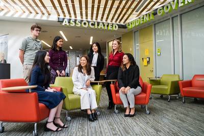 group of business managment students