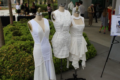 fashion student white dresses showcase